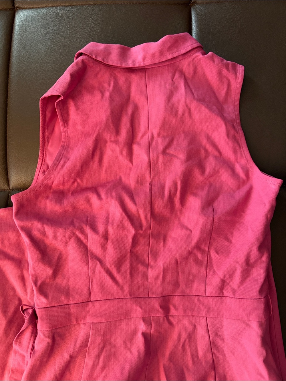 JCrew Pink Sleeveless Belted Dress - Picture 7 of 10